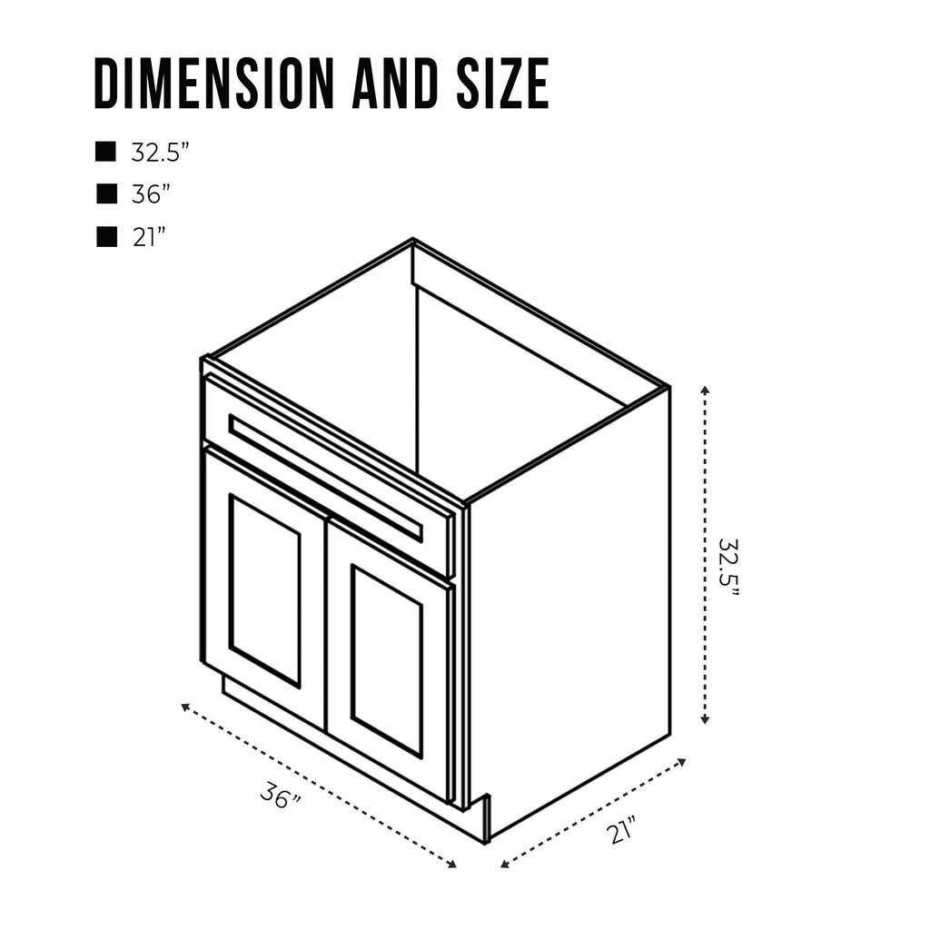 Vanity Art 36 Inch Single Sink Bathroom Vanity Cabinet