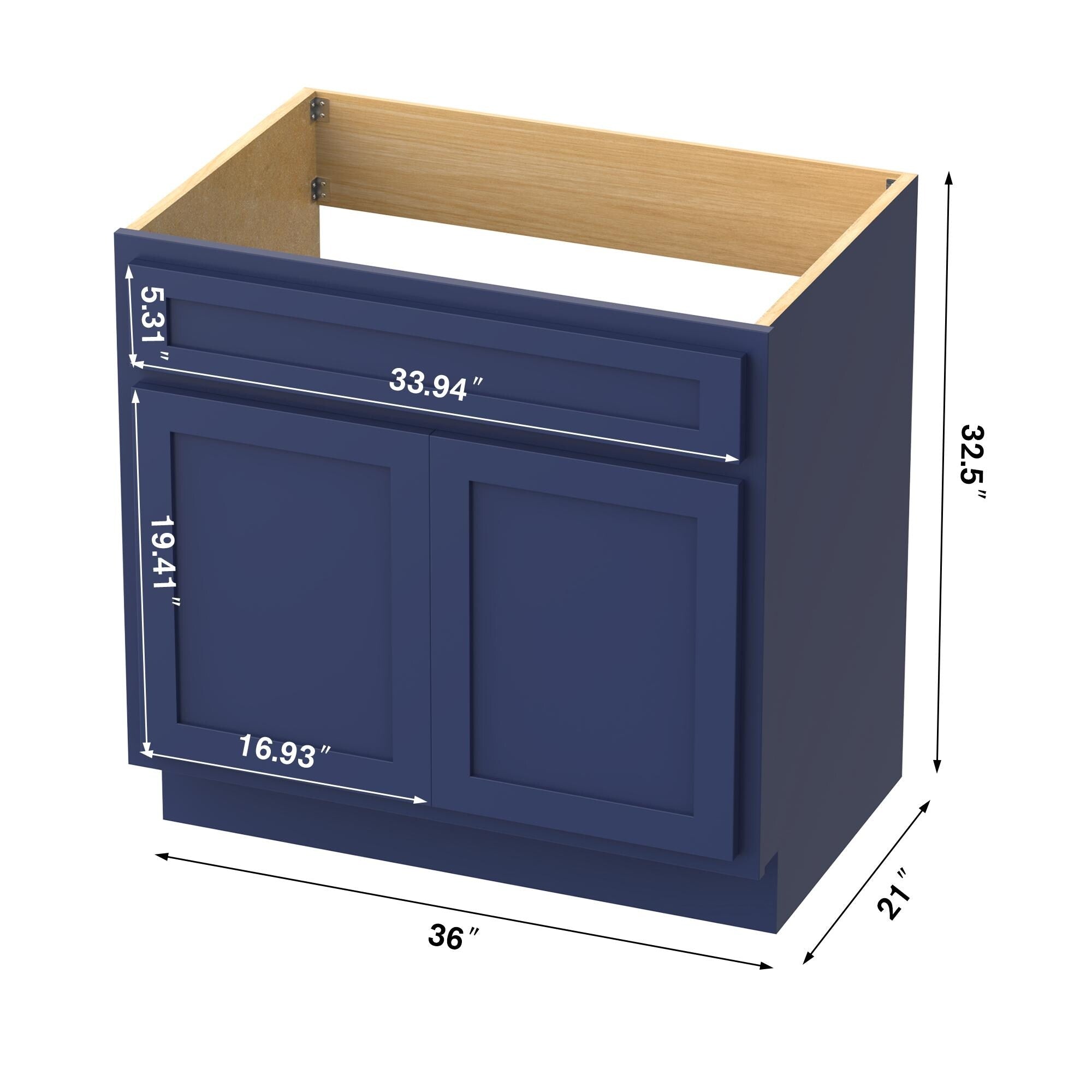 Vanity Art 36 Inch Single Sink Bathroom Vanity Cabinet