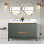 Vanity Art Bathroom Vanity with Ceramic Sink and Engineered Marble Top