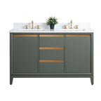 Vanity Art Bathroom Vanity with Ceramic Sink and Engineered Marble Top