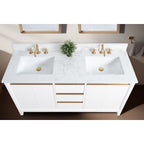 Vanity Art Bathroom Vanity with Ceramic Sink and Engineered Marble Top