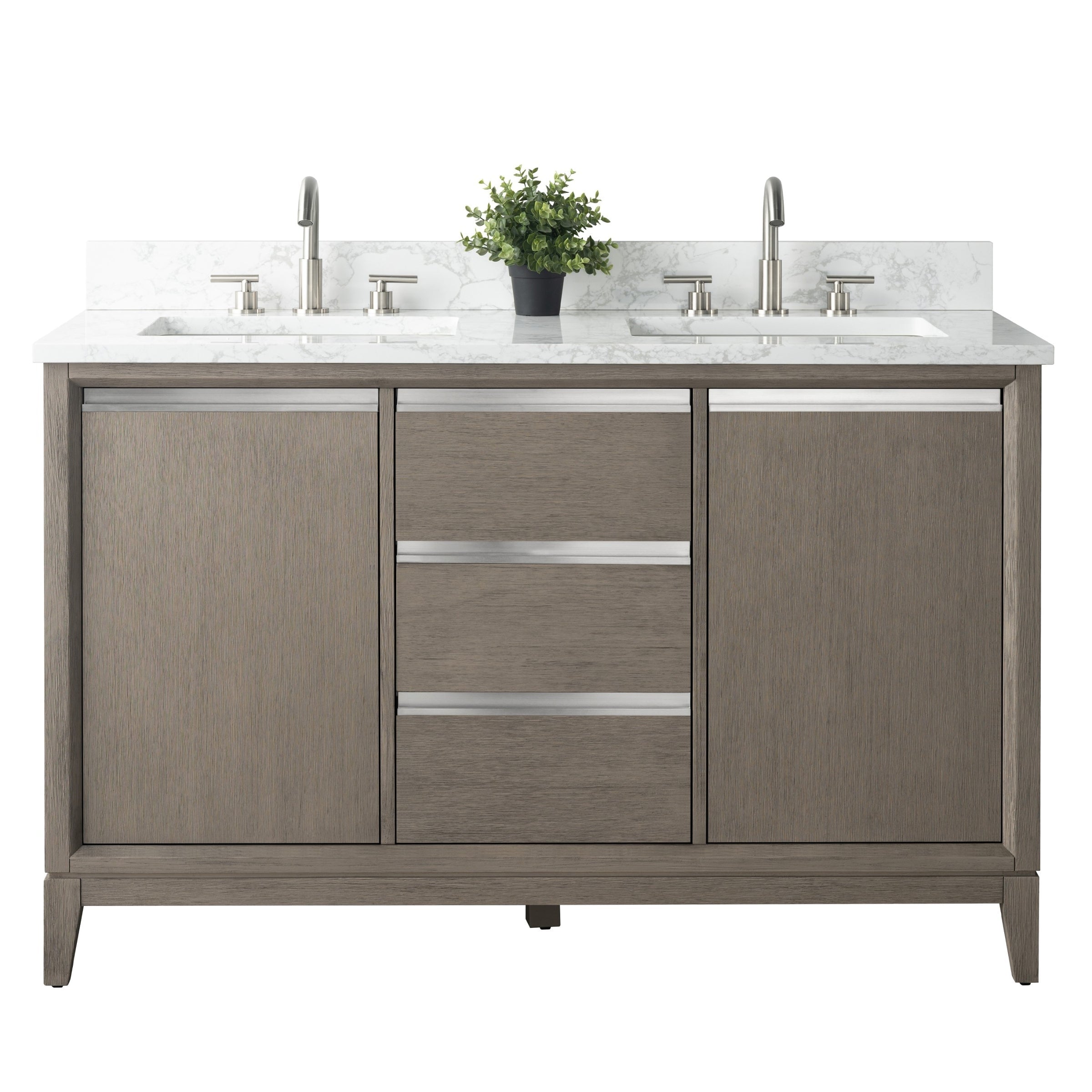 Vanity Art Bathroom Vanity with Ceramic Sink and Engineered Marble Top