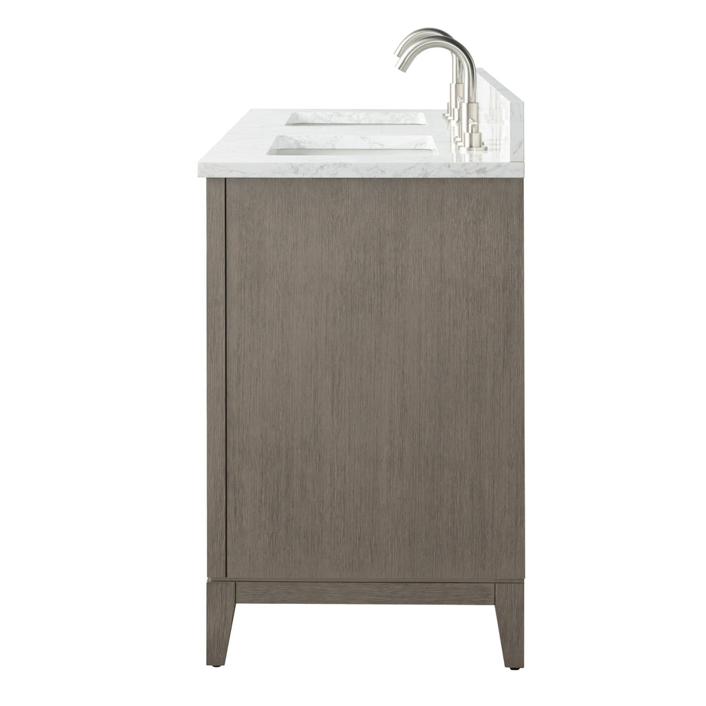 Vanity Art Bathroom Vanity with Ceramic Sink and Engineered Marble Top