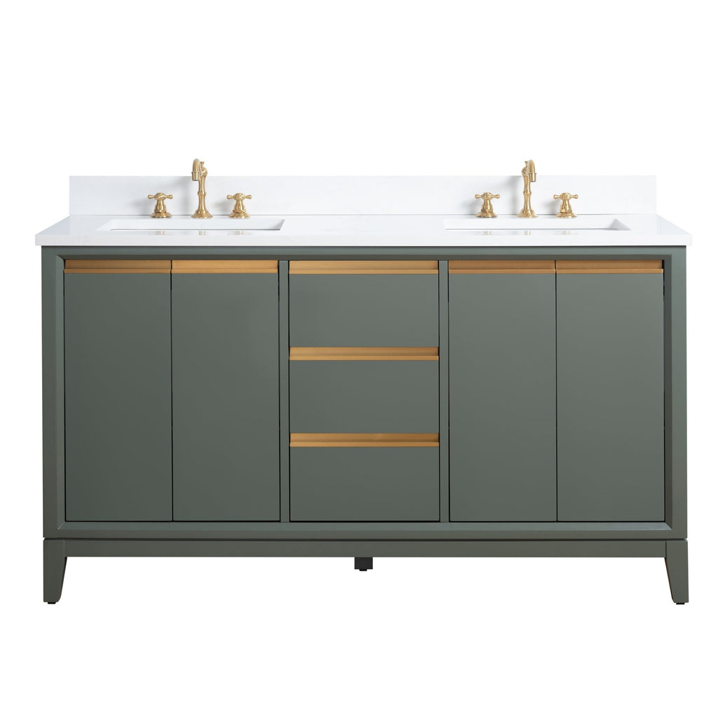 Vanity Art Bathroom Vanity with Ceramic Sink and Engineered Marble Top
