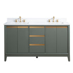 Vanity Art Bathroom Vanity with Ceramic Sink and Engineered Marble Top