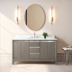 Vanity Art Bathroom Vanity with Ceramic Sink and Engineered Marble Top