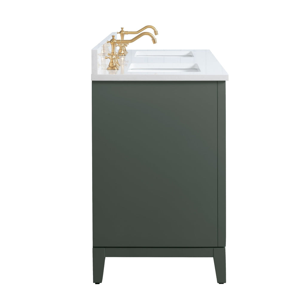 Vanity Art Bathroom Vanity with Ceramic Sink and Engineered Marble Top