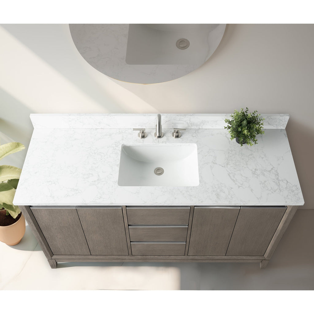 Vanity Art Bathroom Vanity with Ceramic Sink and Engineered Marble Top