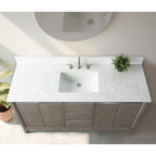 Vanity Art Bathroom Vanity with Ceramic Sink and Engineered Marble Top
