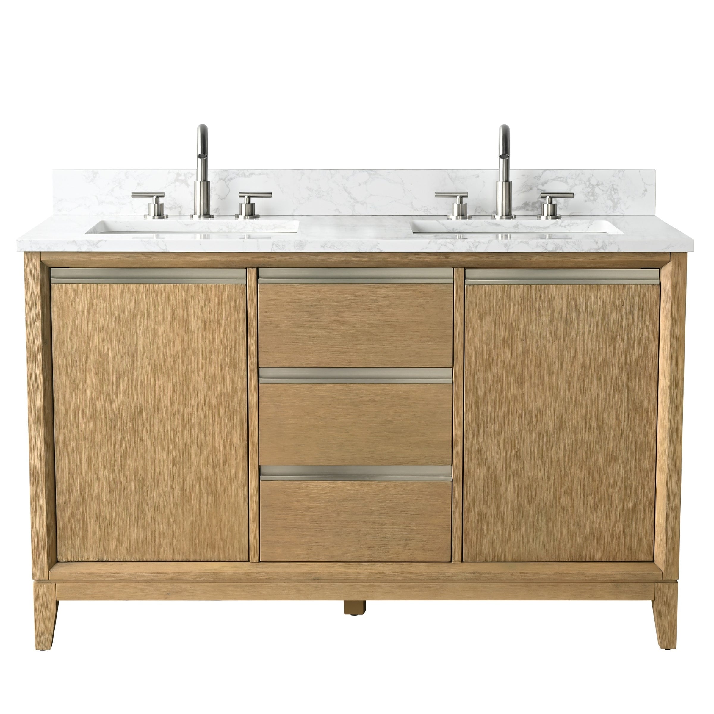 Vanity Art Bathroom Vanity with Ceramic Sink and Engineered Marble Top