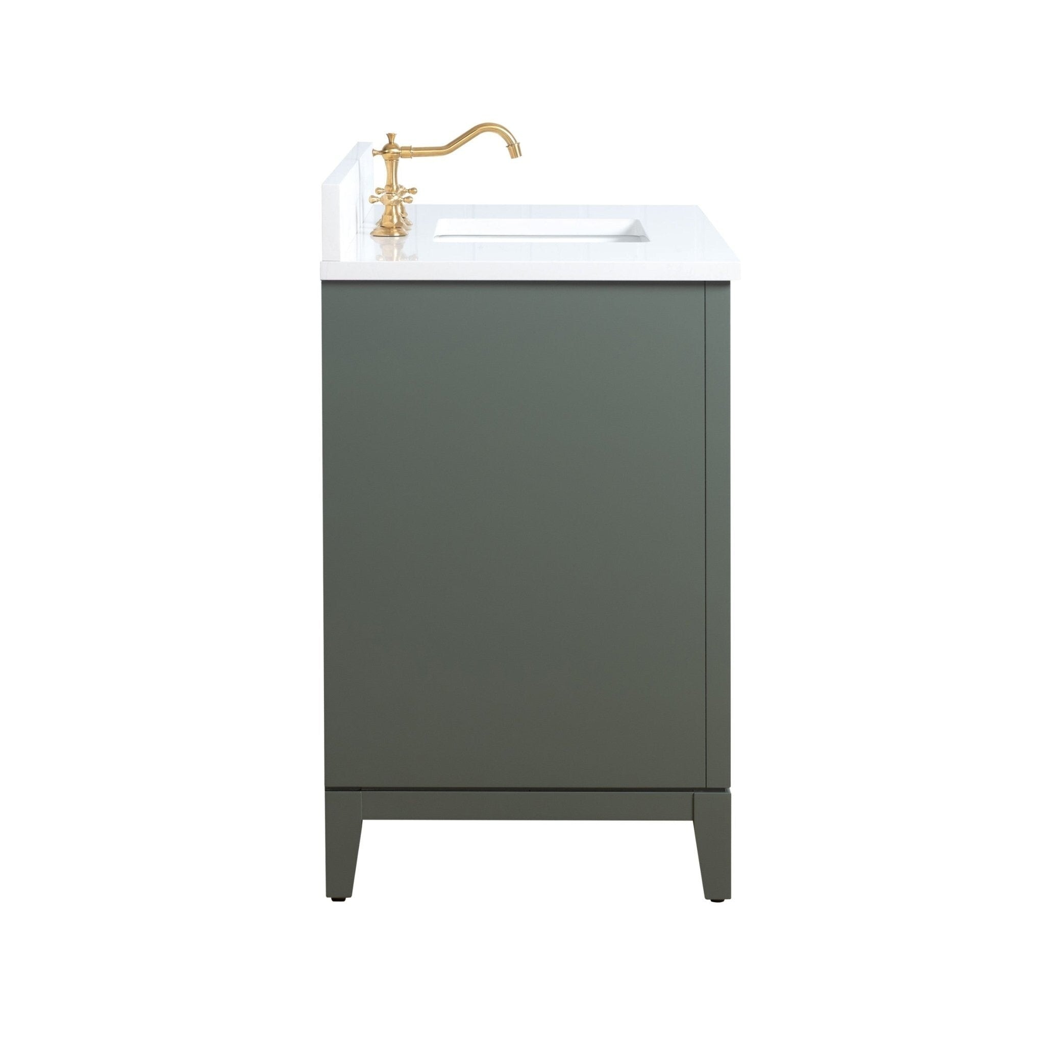 Vanity Art Bathroom Vanity with Ceramic Sink and Engineered Marble Top