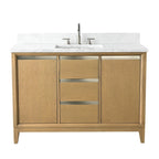 Vanity Art Bathroom Vanity with Ceramic Sink and Engineered Marble Top