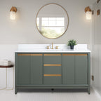 Vanity Art Bathroom Vanity with Ceramic Sink and Engineered Marble Top