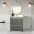 Vanity Art Bathroom Vanity with Ceramic Sink and Engineered Marble Top