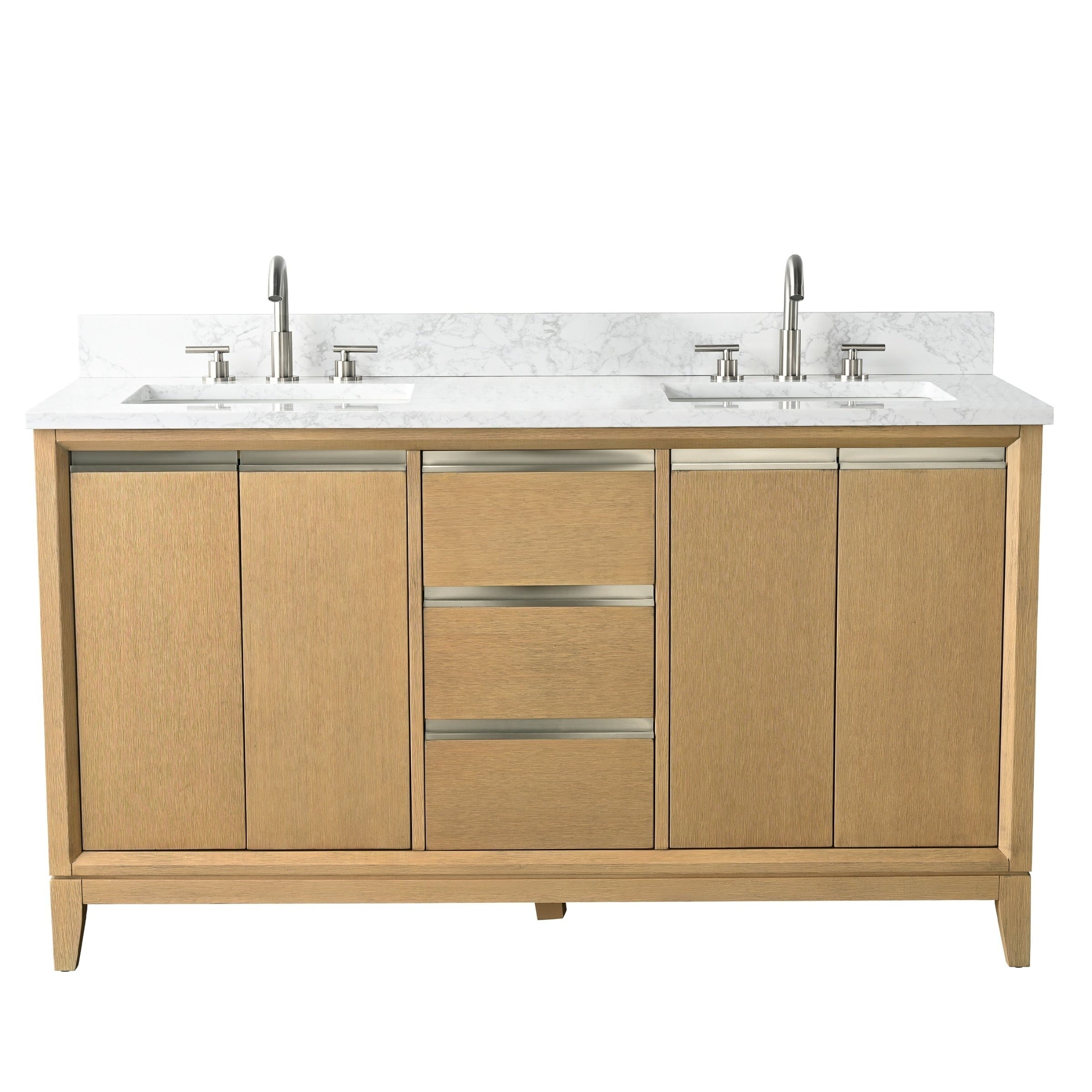 Vanity Art Bathroom Vanity with Ceramic Sink and Engineered Marble Top