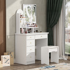 Vanity Set With Mirror and Lamp Home Makeup Dressing Table with Stool