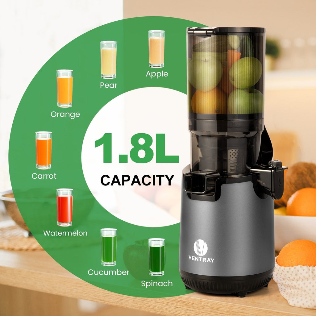 Ventray 900 Slow Masticating Juicer, Cold Press Juicer with 5.1 Extra Large Wide Feed Chute