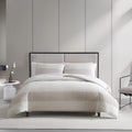 Vera Wang Chenille Waffle Stripe Beige Comforter Set
