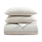 Vera Wang Chenille Waffle Stripe Beige Comforter Set