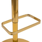 Modern Upholstered Adjustable-Height Barstool with Rounded Back