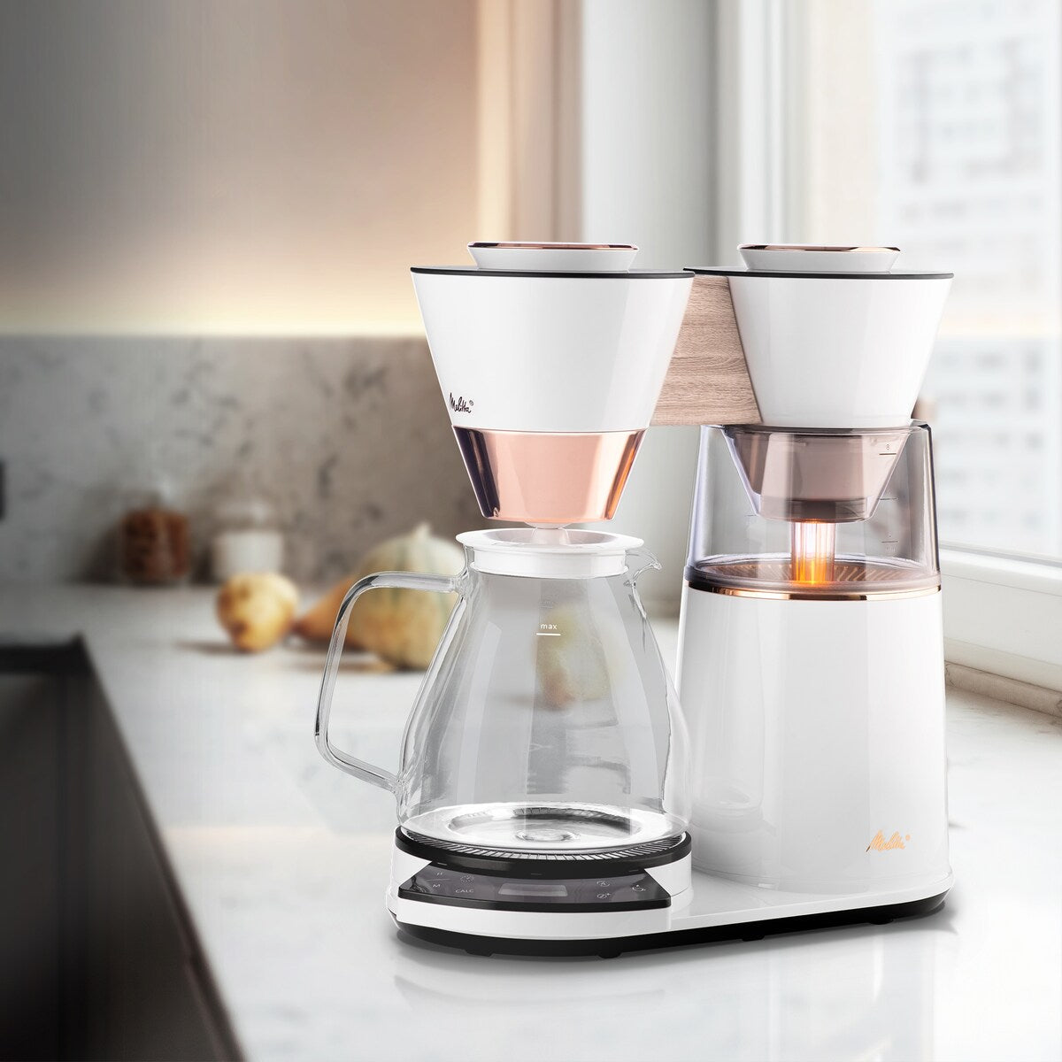 Vision 12-Cup Luxe Drip Coffee Maker with Revolving Dashboard