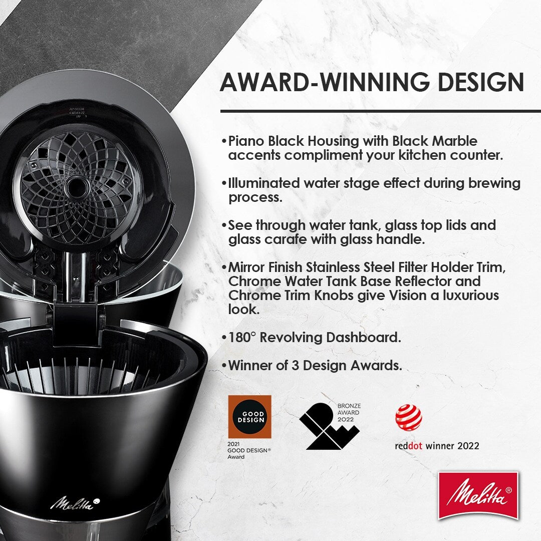 Vision 12-Cup Luxe Drip Coffee Maker with Revolving Dashboard