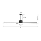 WINGBO 54 Inch DC Motor Indoor Ceiling Fan without Lights - N/A