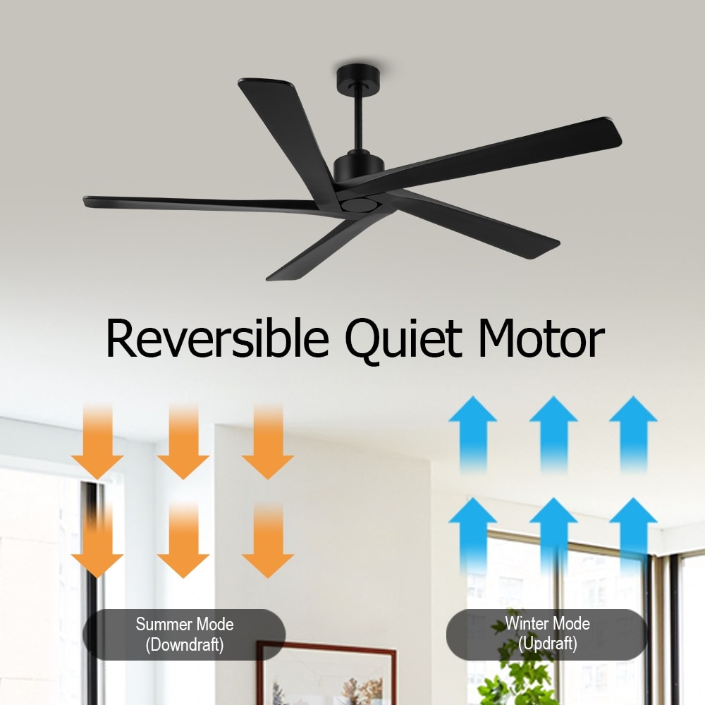 WINGBO 54 Inch DC Motor Indoor Ceiling Fan without Lights - N/A