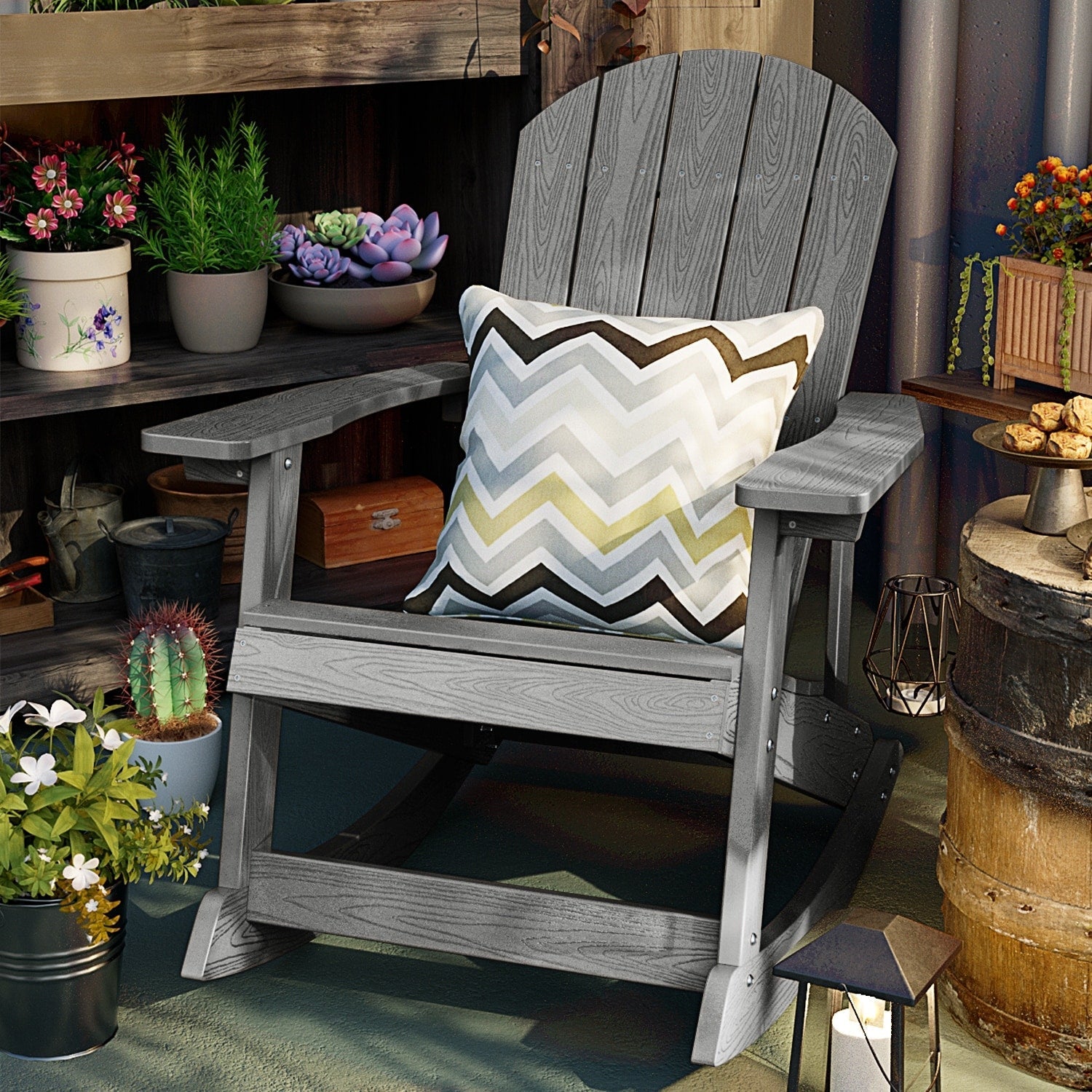 WINSOON All Weather Outdoor Rocking Chair, Set of 2