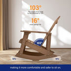 WINSOON All Weather Outdoor Rocking Chair, Set of 2