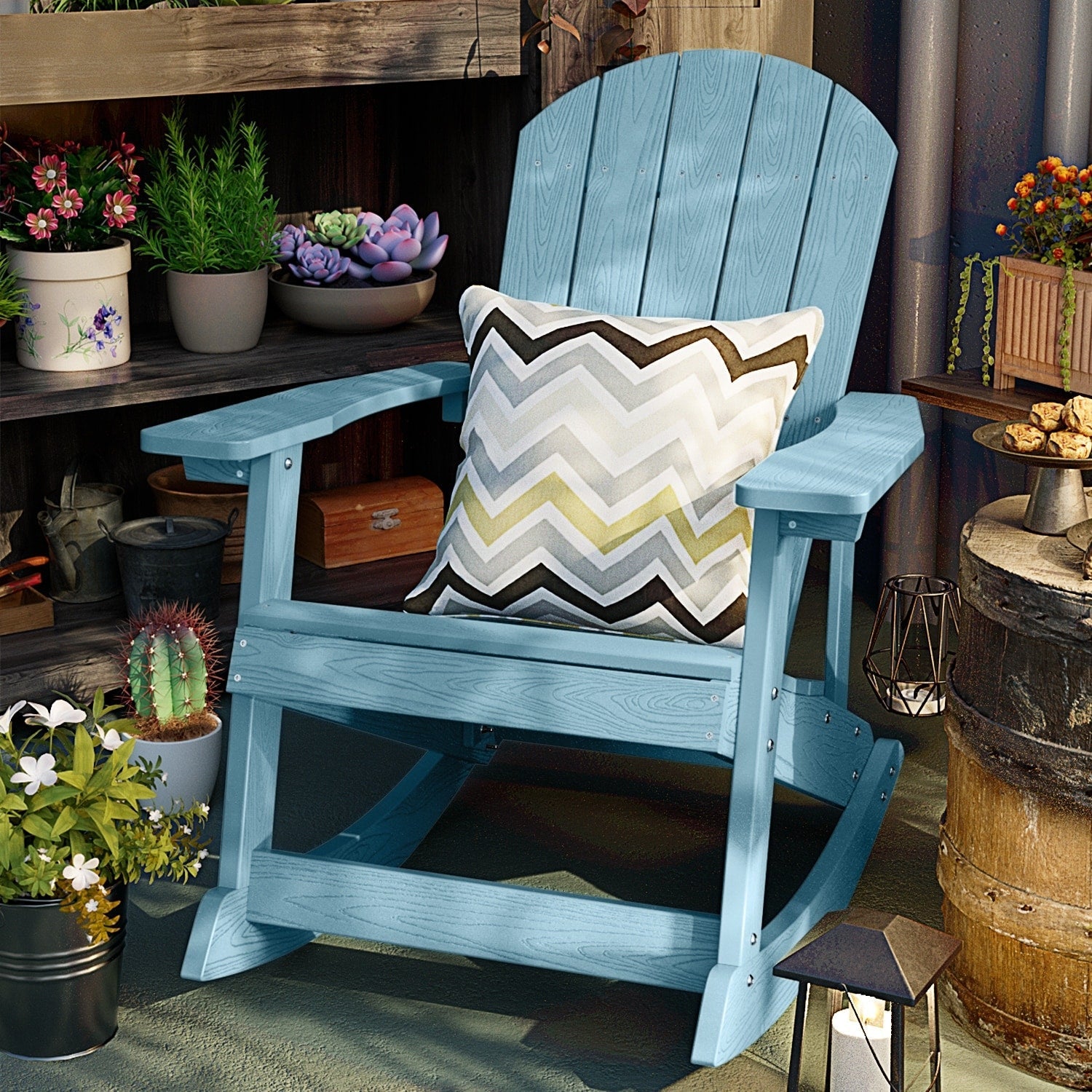 WINSOON All Weather Outdoor Rocking Chair, Set of 2