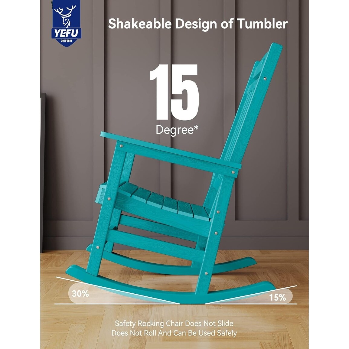 WINSOON All Weather Outdoor Rocking Chair, Set of 2