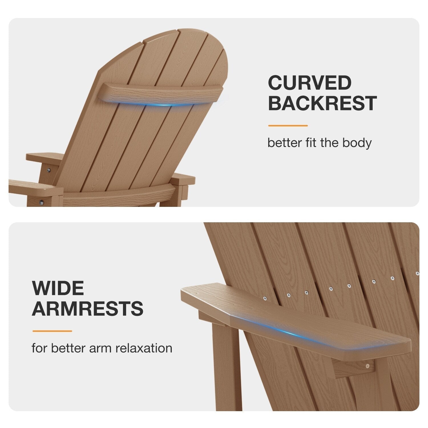 WINSOON All Weather Outdoor Rocking Chair, Set of 2