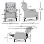 Walter Tufted Fabric Recliners (Set of 2) by Christopher Knight Home