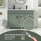 Wavy Line 30/36/48 Bathroom Vanity Set with Sink & Faucet