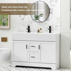 Wavy Line 30/36/48 Bathroom Vanity Set with Sink & Faucet