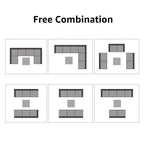 Wicker/ Steel 7-piece Outdoor Cushioned Sectional Sofa Set