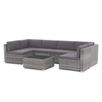 Wicker/ Steel 7-piece Outdoor Cushioned Sectional Sofa Set