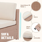 Wicker/ Steel 7-piece Outdoor Cushioned Sectional Sofa Set