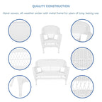 Wicker Patio 4-piece Conversation Set
