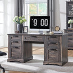60 Farmhouse Executive Desk, Wood Home Office Desk, Computer Desk