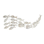 Wood Fish Handmade Swimming Home Wall Decor with Brown Distressing - White - Roche River Decor