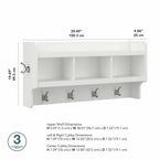 Woodland 40W Wall Mounted Coat Rack with Shelf by Bush Furniture