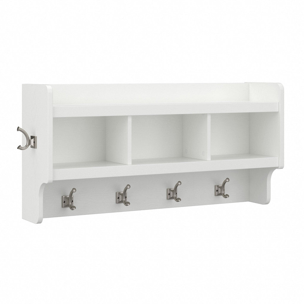 Woodland 40W Wall Mounted Coat Rack with Shelf by Bush Furniture