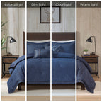 Woolrich Perry Blue Oversized and Overfilled Denim Comforter Set