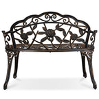 Yaheetech Outdoor Metal Bench Patio Park Garden Bench - N/A