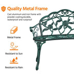 Yaheetech Outdoor Metal Bench Patio Park Garden Bench - N/A