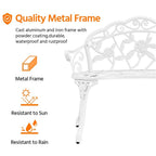 Yaheetech Outdoor Metal Bench Patio Park Garden Bench - N/A