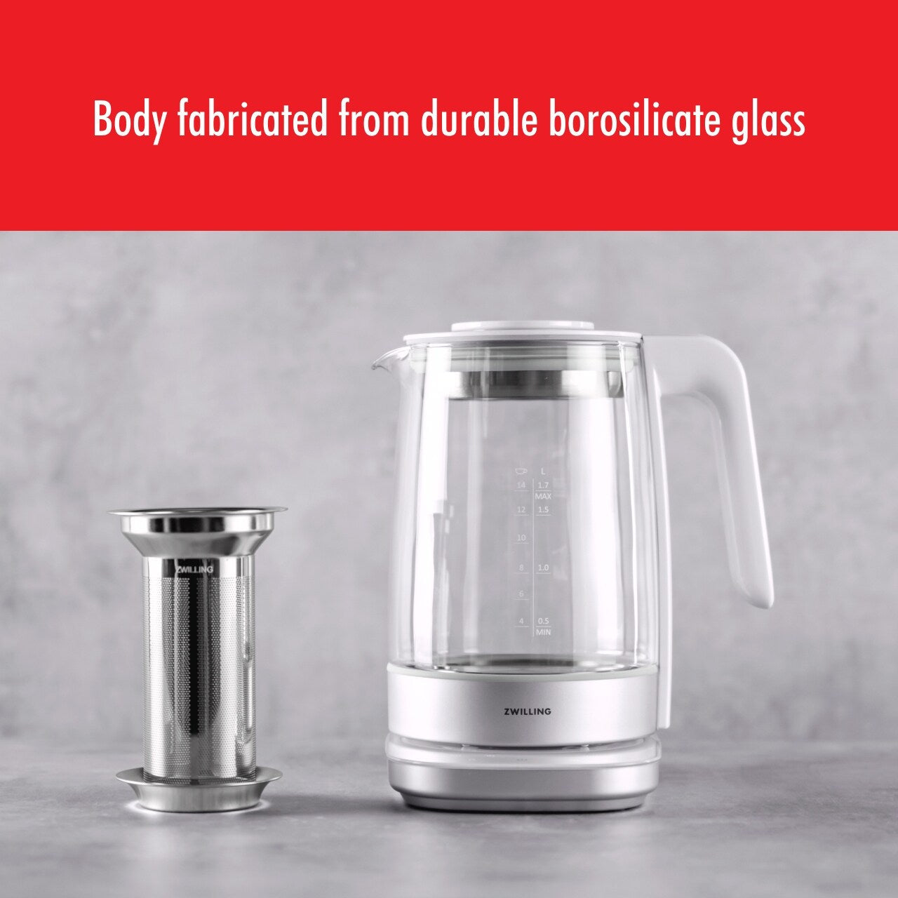 ZWILLING Enfinigy Glass Electric Kettle - 1.7-l