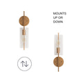Zenith Modern Farmhouse Cylinder Seeded Glass Transitional Bathroom Wall Sconce